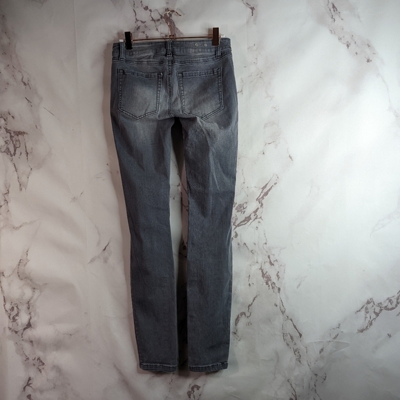 Cabi Jean Womens Size 0 25 Mid Rise Denim Gray 5167 Zipper Skinny - Picture 5 of 10